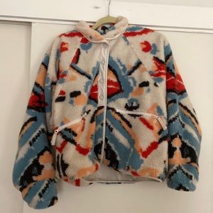 FP Movement Fleece Jacket, Size S, Multi colored, button up